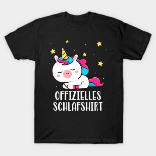 Süßes Einhorn Offizielles Schlafshirt Schlaf T-Shirt